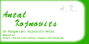 antal kojnovits business card